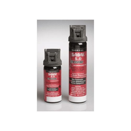 Sabre Crossfire Active and Inert Pepper Spray (Inert, 0.33% MC, 0.67%, 1.33% MC.) - Tactical & Duty Gear